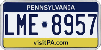 PA license plate LME8957