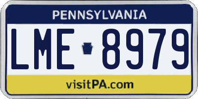 PA license plate LME8979