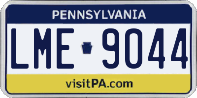 PA license plate LME9044