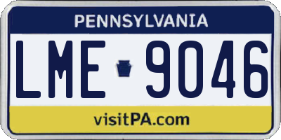 PA license plate LME9046