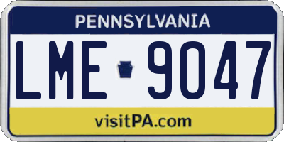 PA license plate LME9047