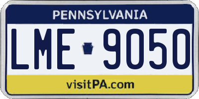 PA license plate LME9050