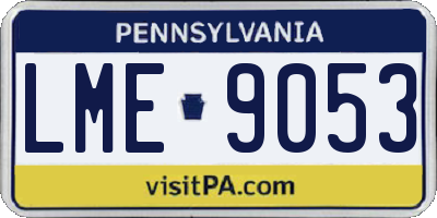 PA license plate LME9053