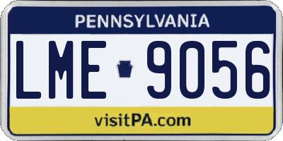 PA license plate LME9056
