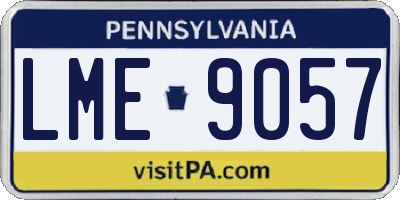 PA license plate LME9057