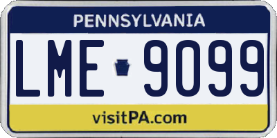 PA license plate LME9099