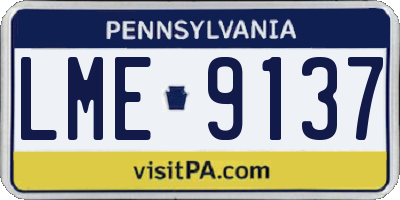 PA license plate LME9137