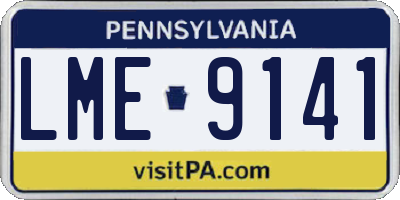 PA license plate LME9141