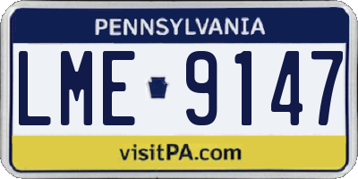 PA license plate LME9147