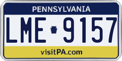 PA license plate LME9157