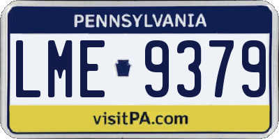 PA license plate LME9379