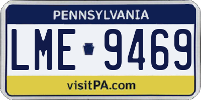 PA license plate LME9469