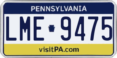 PA license plate LME9475