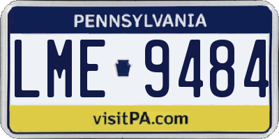 PA license plate LME9484