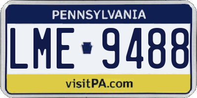 PA license plate LME9488