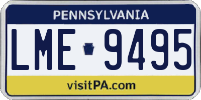 PA license plate LME9495