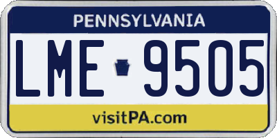 PA license plate LME9505