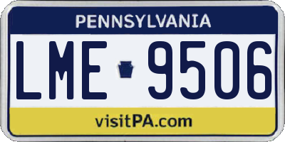 PA license plate LME9506