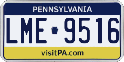 PA license plate LME9516