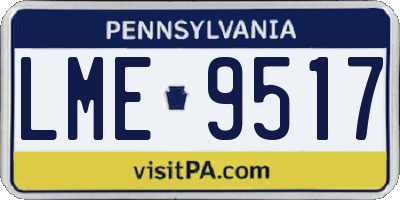 PA license plate LME9517