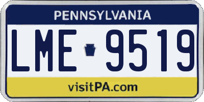 PA license plate LME9519