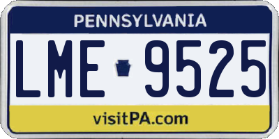 PA license plate LME9525