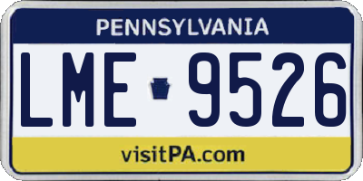 PA license plate LME9526