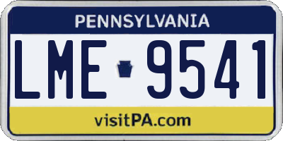 PA license plate LME9541