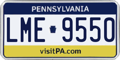 PA license plate LME9550