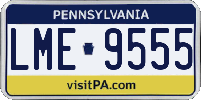 PA license plate LME9555