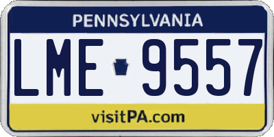 PA license plate LME9557