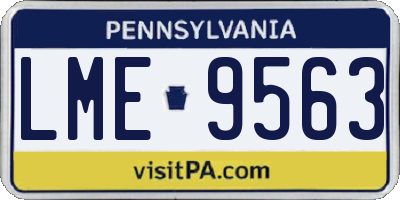 PA license plate LME9563
