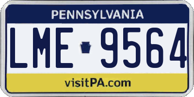 PA license plate LME9564