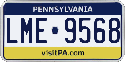 PA license plate LME9568