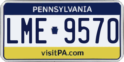 PA license plate LME9570