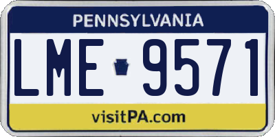 PA license plate LME9571