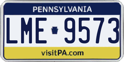 PA license plate LME9573