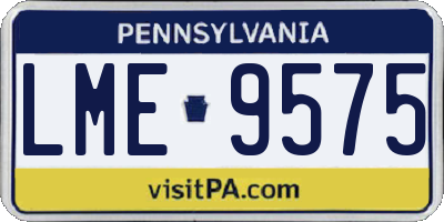 PA license plate LME9575