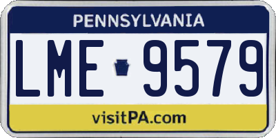 PA license plate LME9579
