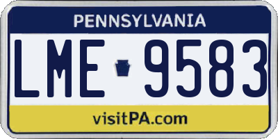 PA license plate LME9583
