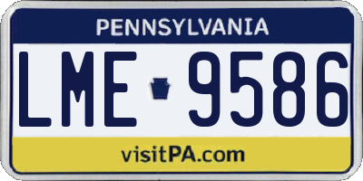 PA license plate LME9586