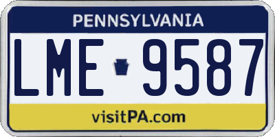 PA license plate LME9587