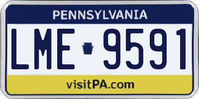 PA license plate LME9591