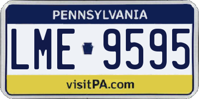 PA license plate LME9595