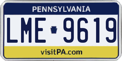 PA license plate LME9619