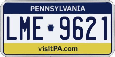 PA license plate LME9621