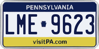 PA license plate LME9623