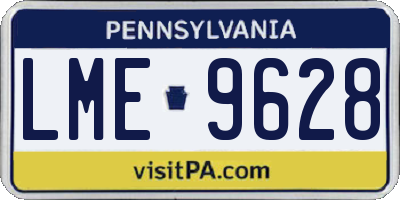 PA license plate LME9628