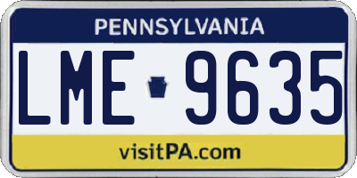 PA license plate LME9635