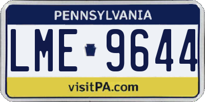 PA license plate LME9644